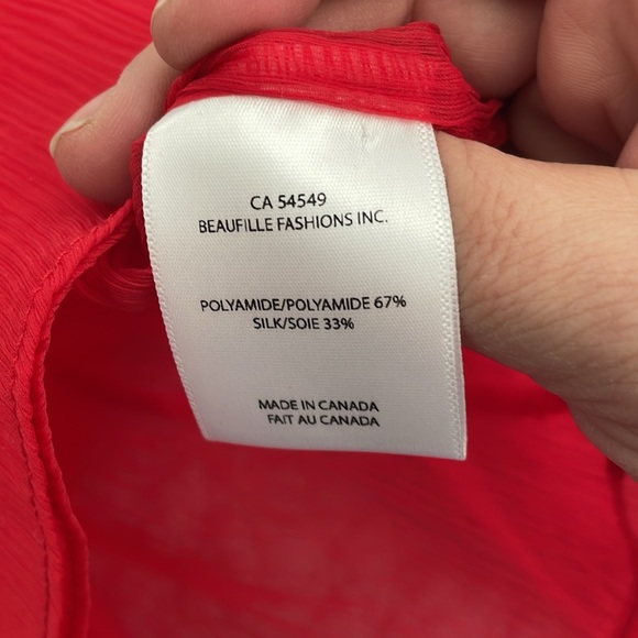 Beauties red chiffon top size 8 - Picture 4 of 9